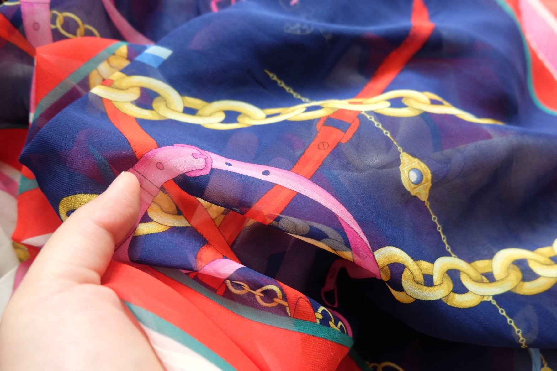 100% Mulberry Silk Georgette – Luxury Designer Deadstock, Approx. 3.25 Yards - BUBBO