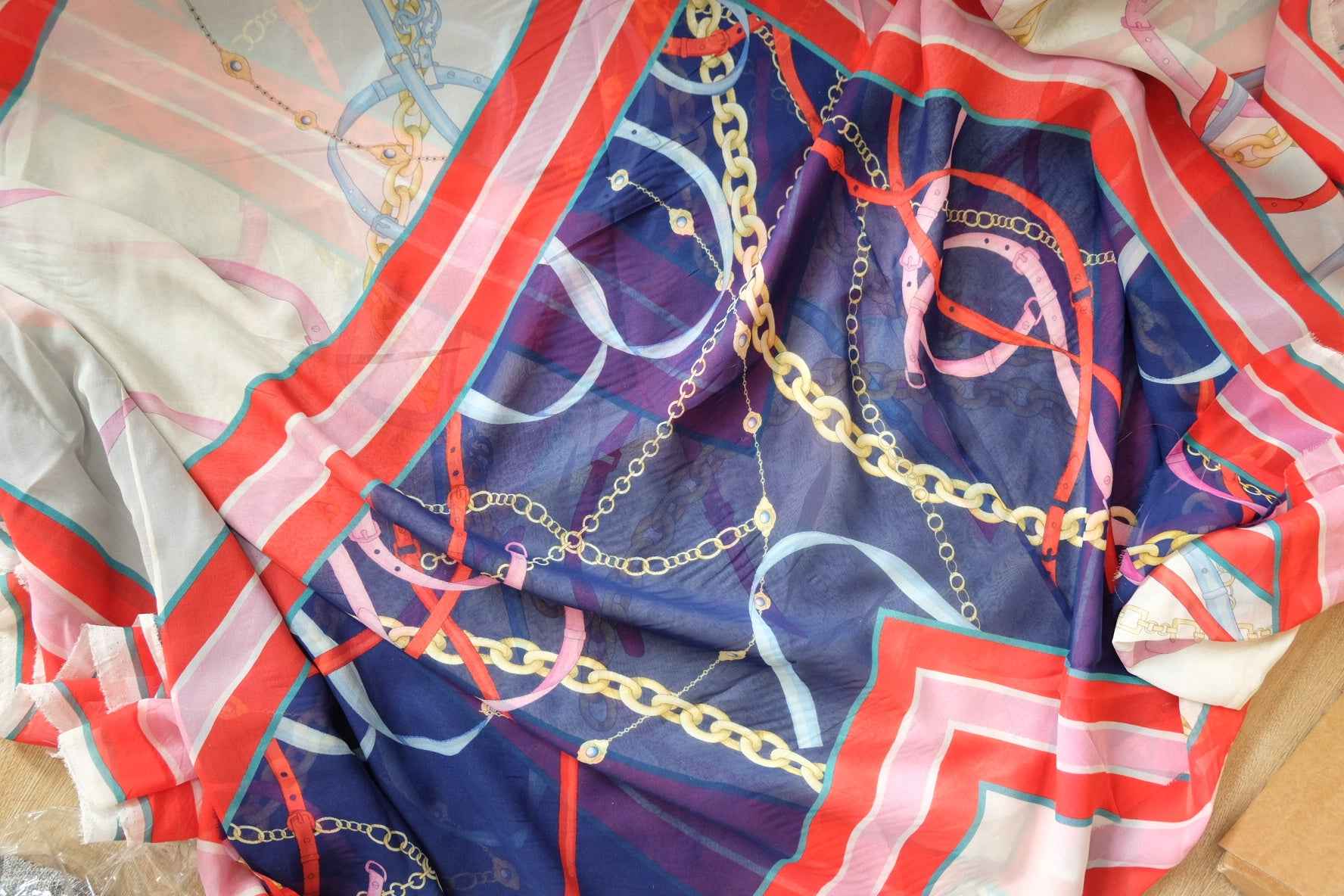 100% Mulberry Silk Georgette – Luxury Designer Deadstock, Approx. 3.25 Yards - BUBBO