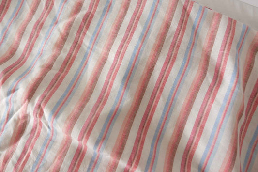 Soft Yarn-Dyed Striped Cotton Linen Fabric – 2.2 Yards