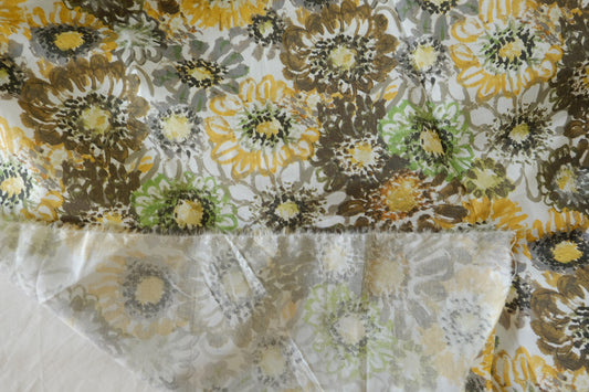 Vintage Watercolor Flowers High-Count Cotton Fabric  – 2.2 yd (With Minor Defect)