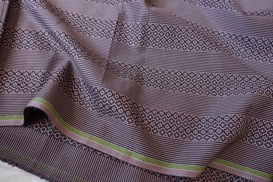 Reversible Woven Geometric Cotton Fabric - 2.19 yd