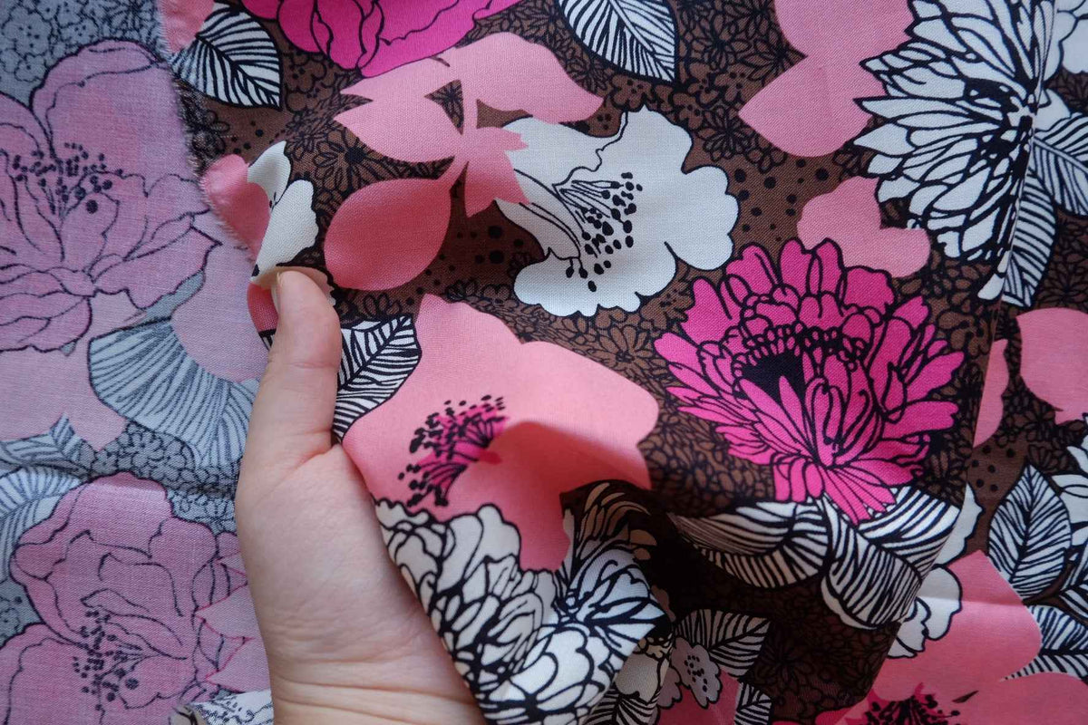 Vera Bradley Vintage Pink Floral Cotton Fabric – 3.28 yd