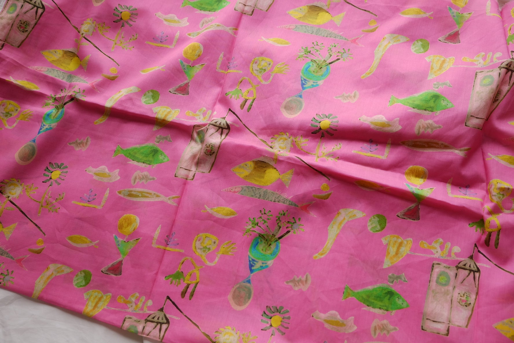 Whimsical Pink Print Cotton Lawn – 2.2 yd