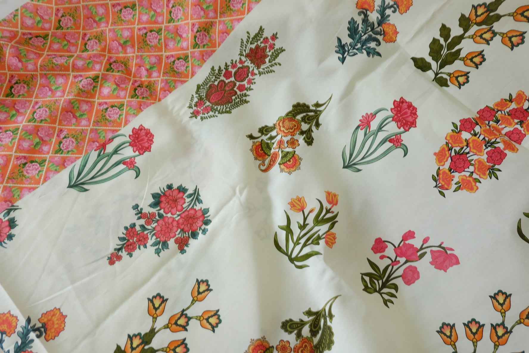 Border Floral Cotton Poplin — 3.28 yd
