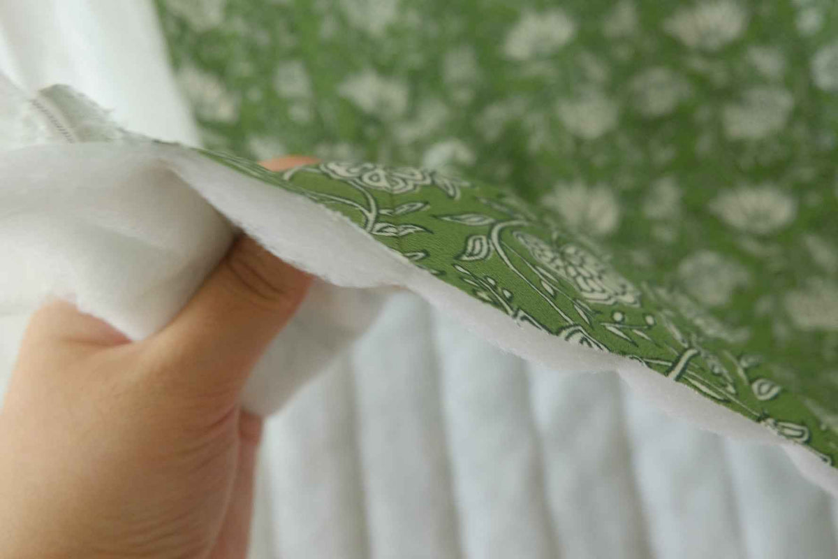 Green Botanical Quilted Cotton — 2.19 yd