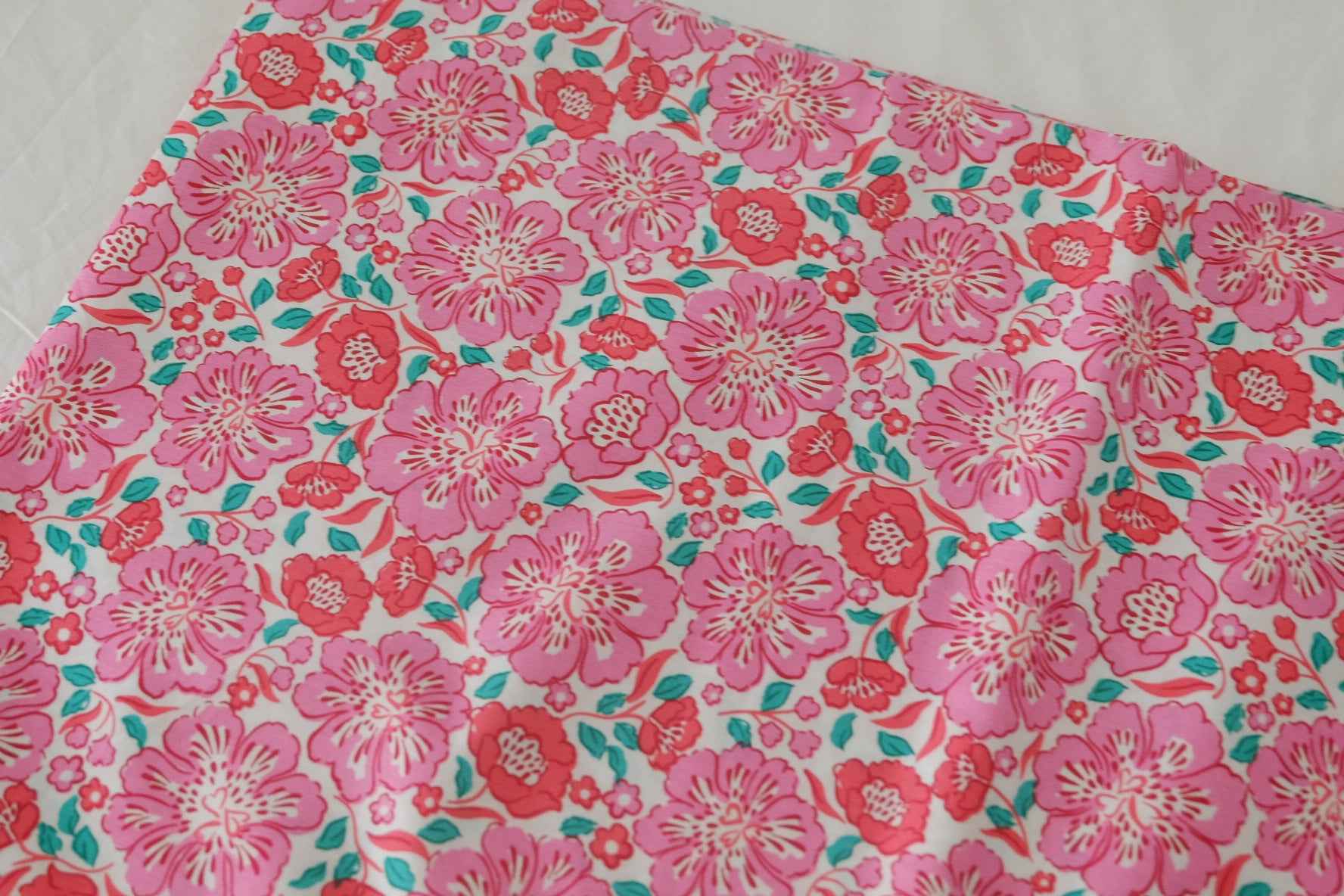 Pink Garden Floral Cotton Lawn – 3.3 yd