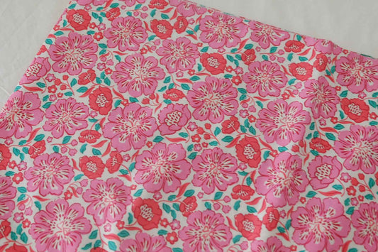 Pink Garden Floral Cotton Lawn – 3.3 yd