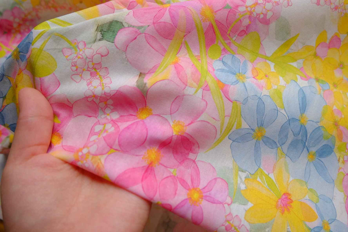 Watercolor Garden Cotton Poplin — 2.7 yd