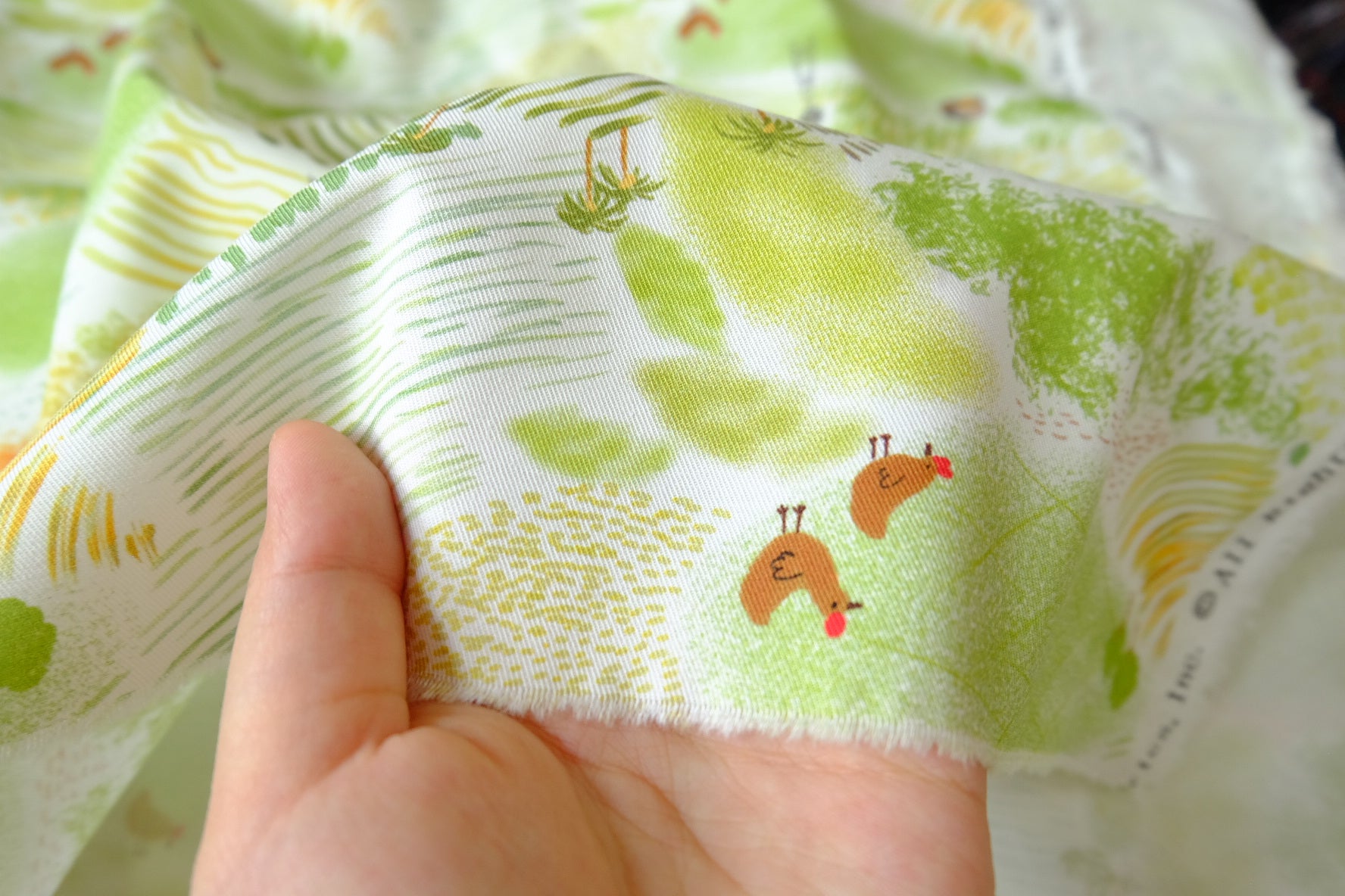 Pastoral Landscape Cotton Twill, 1.6 Yards