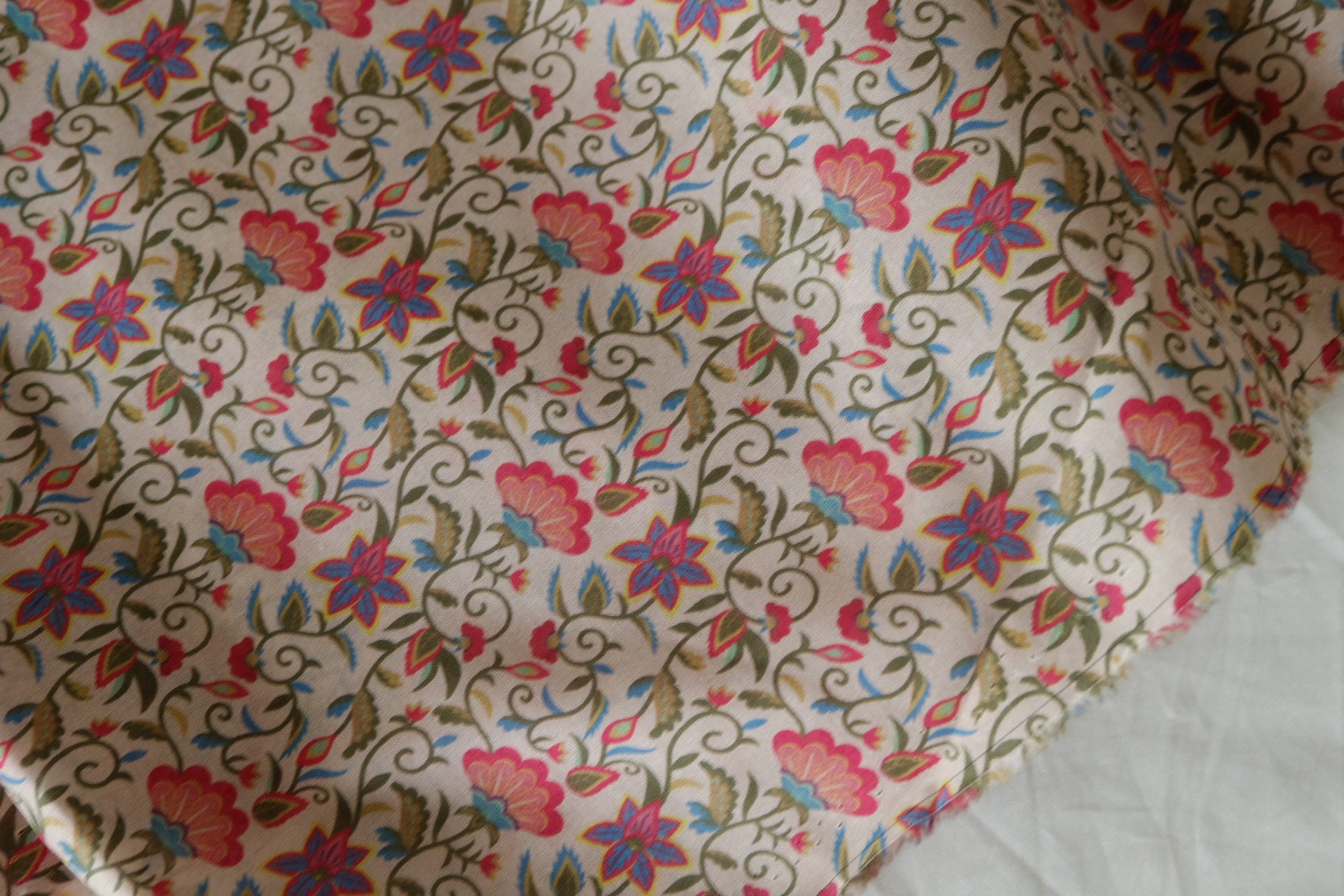 Vintage Vine Floral Cotton Poplin Fabric – 3.3 yd