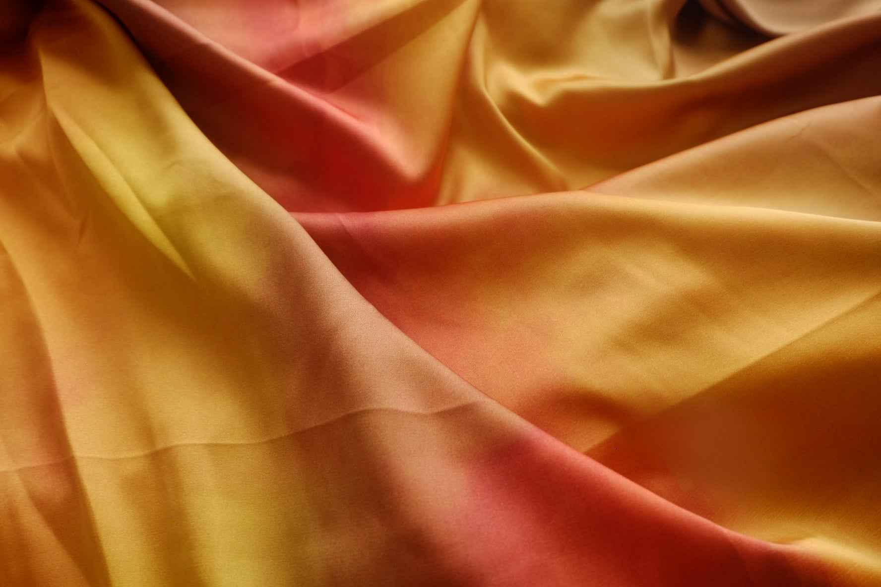 Sunset Gradient Acetate-Blend Satin Fabric - 1.64 yd