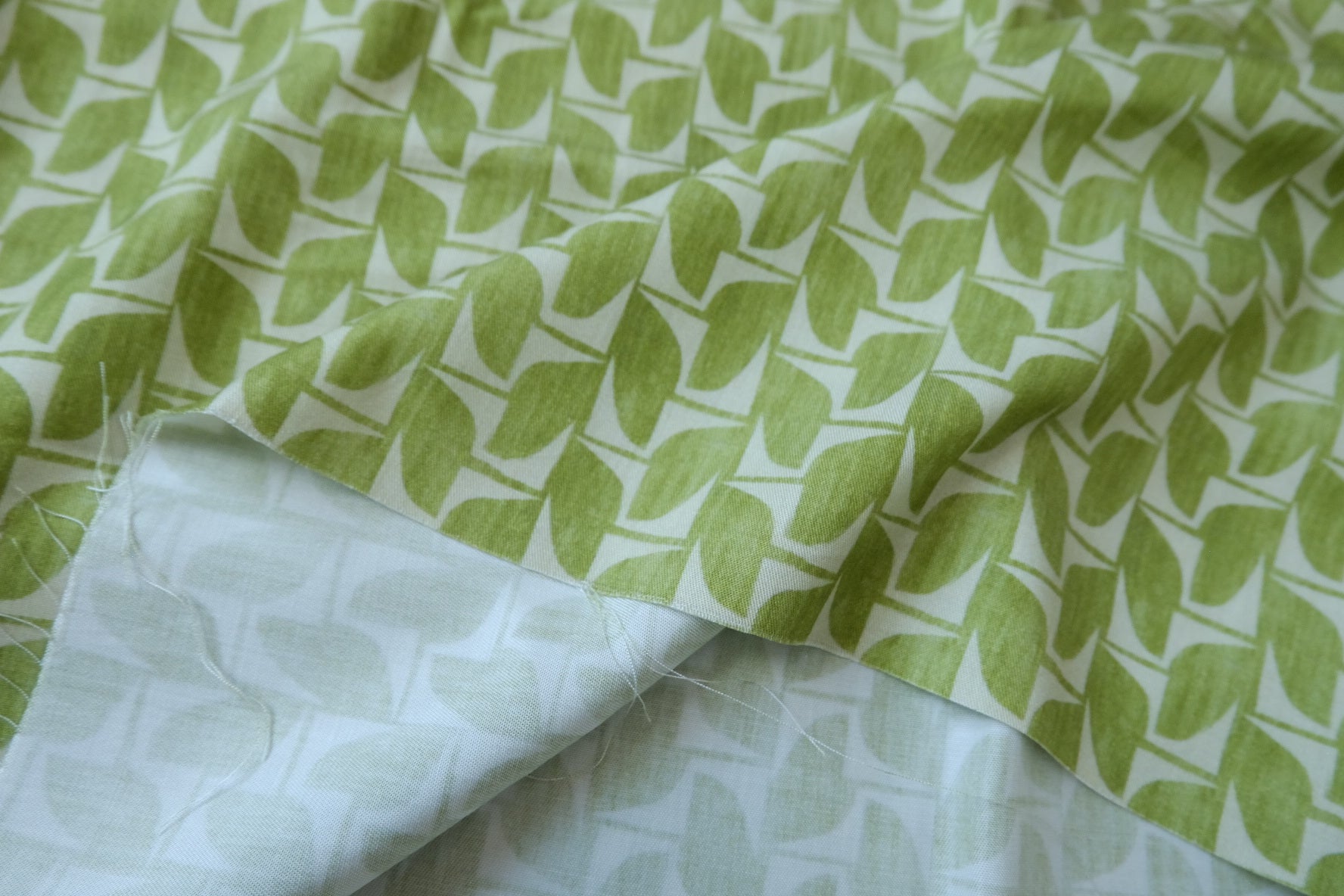 Green Leaf Fine Twill Tencel Fabric - 2.19 yd