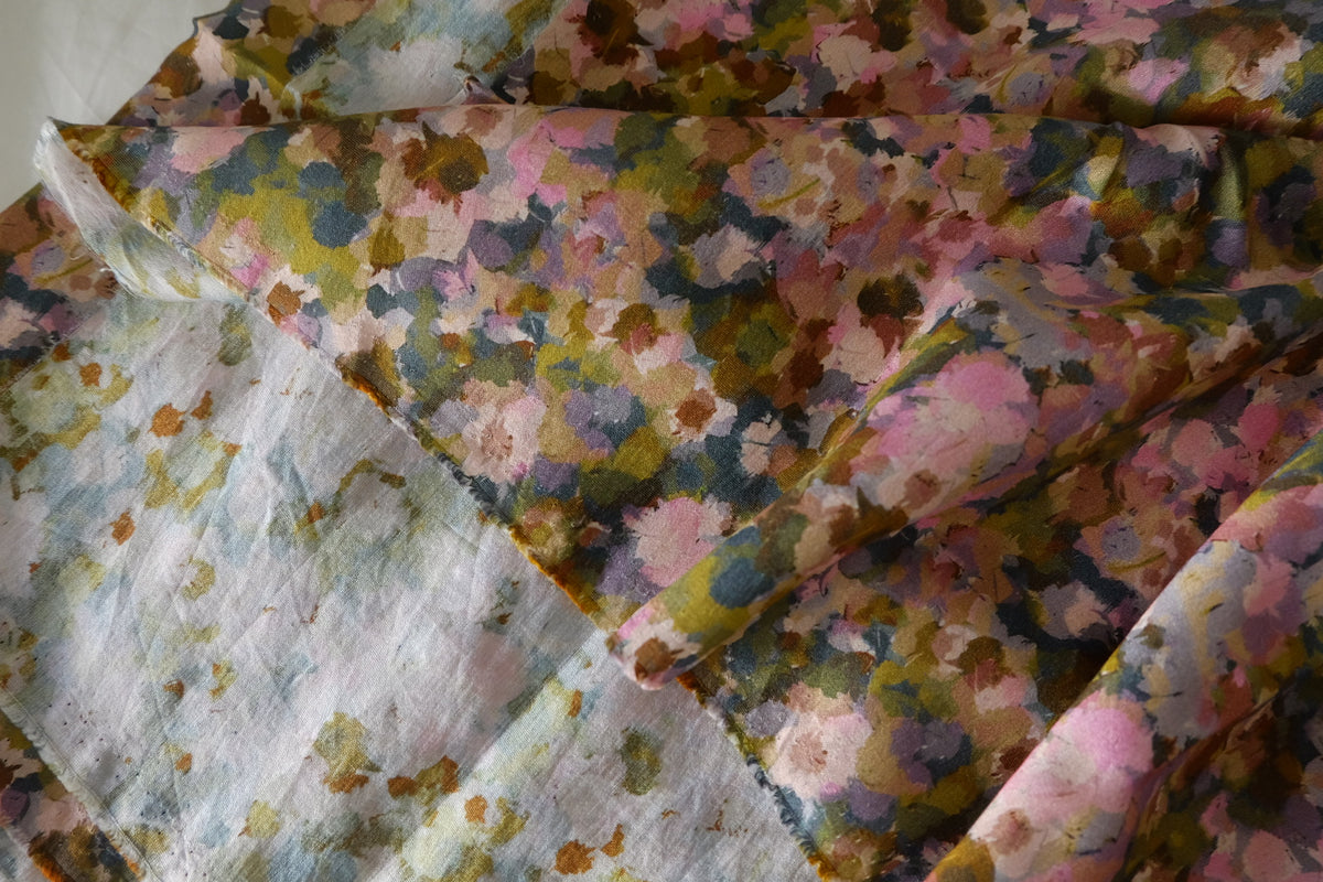 Painterly Wildflowers – Soft Viscose Fabric | 2.7 yards