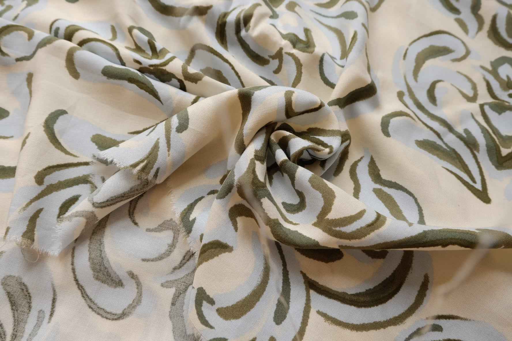 Soft Abstract Rayon Fabric, Cool Drape for Dresses & Summer Pants, 1.64 Yards