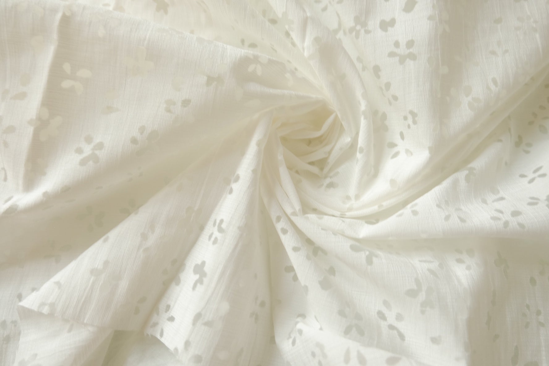 Burnout Tencel Blend with Soft Floral Motif, 3.3 Yards