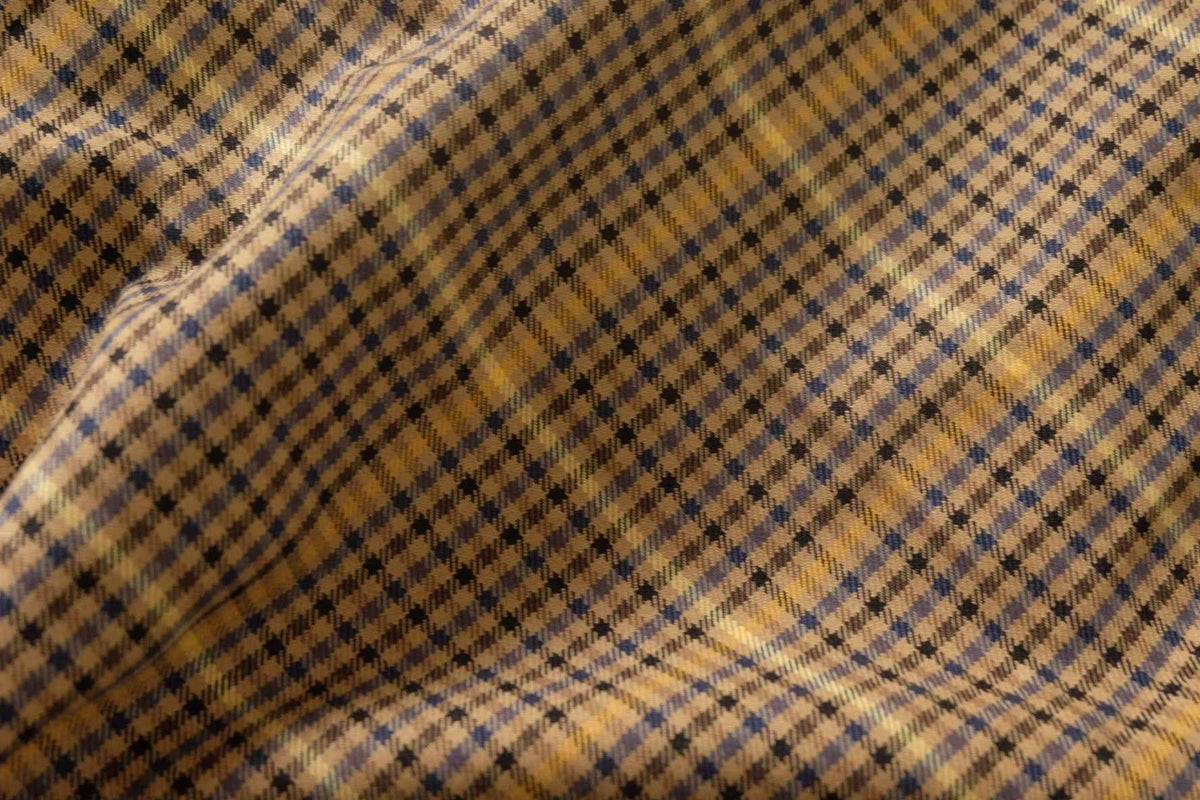 Vintage Brown Stretch Plaid Suiting — 2.73 yd