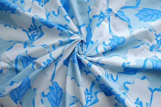 Blue Lily Structured Cotton Poplin – 1.9 yd