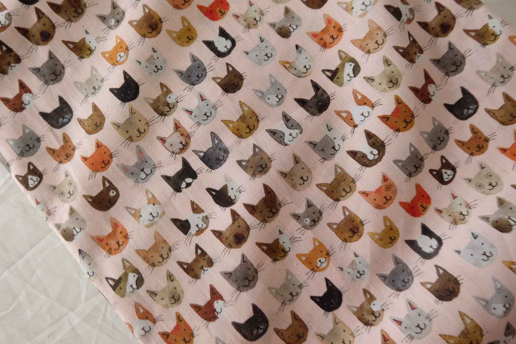 Cat Faces Cotton Lawn — 2.73 yd