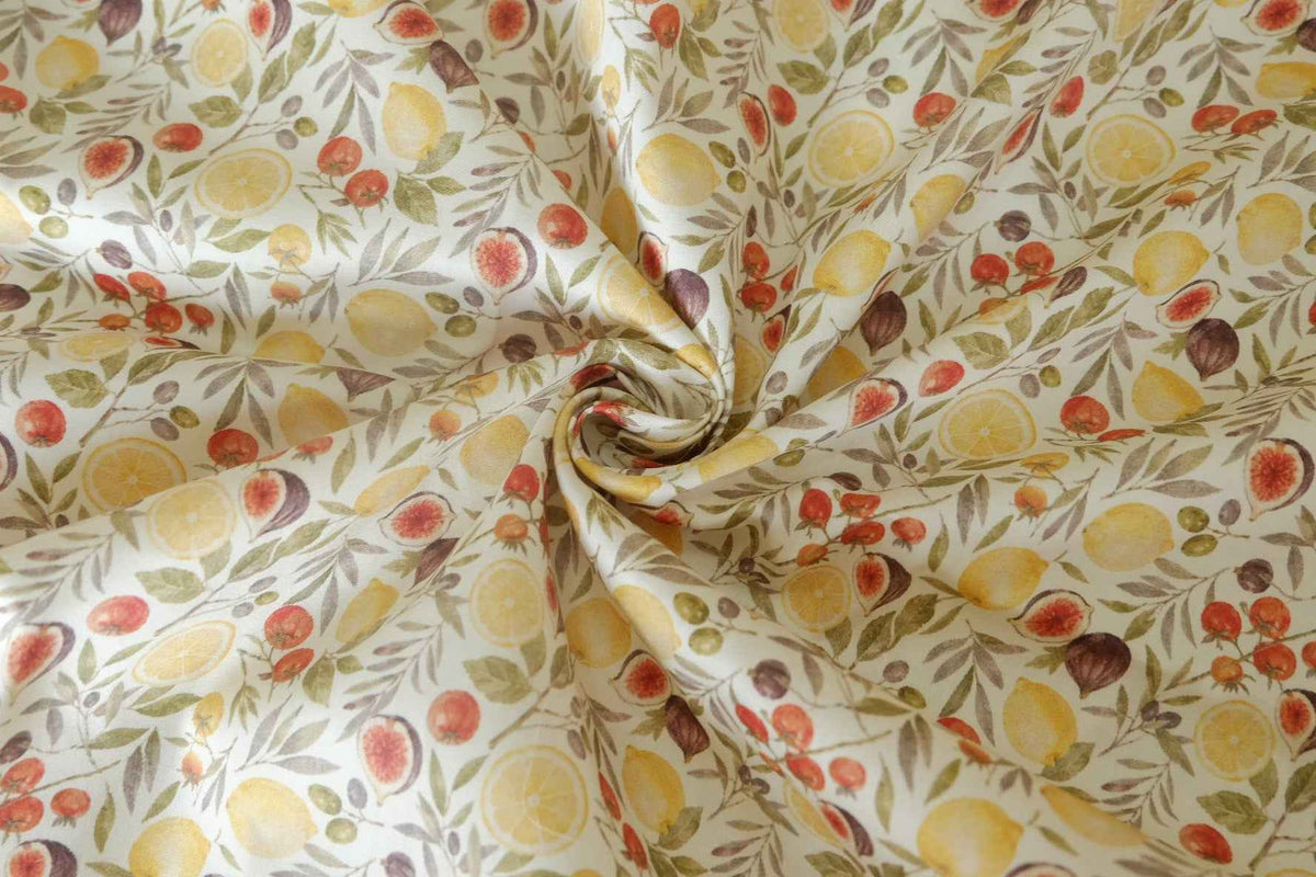 Citrus & Fig Cotton Sateen — 1.6 yd