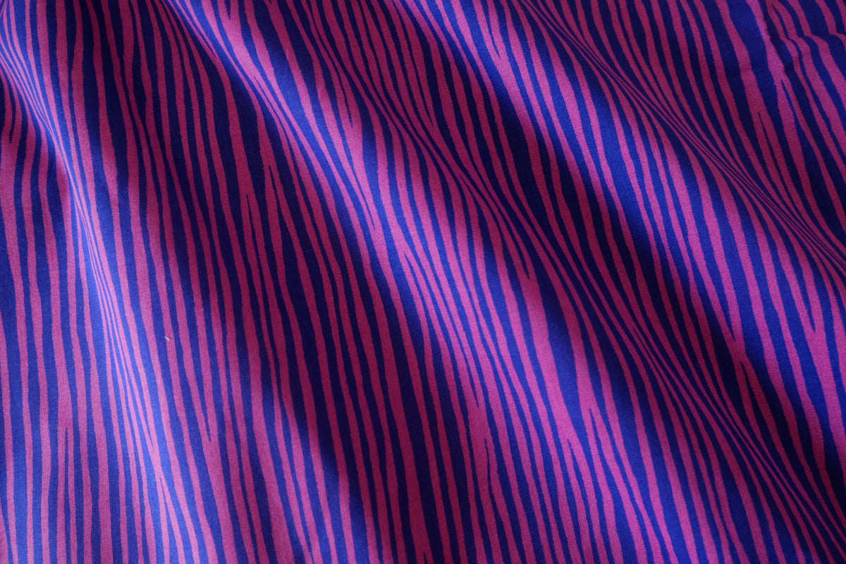 Electric Orchid Stripes – Designer Deadstock Cotton Fabric | 1.6 / 2.7 Yards