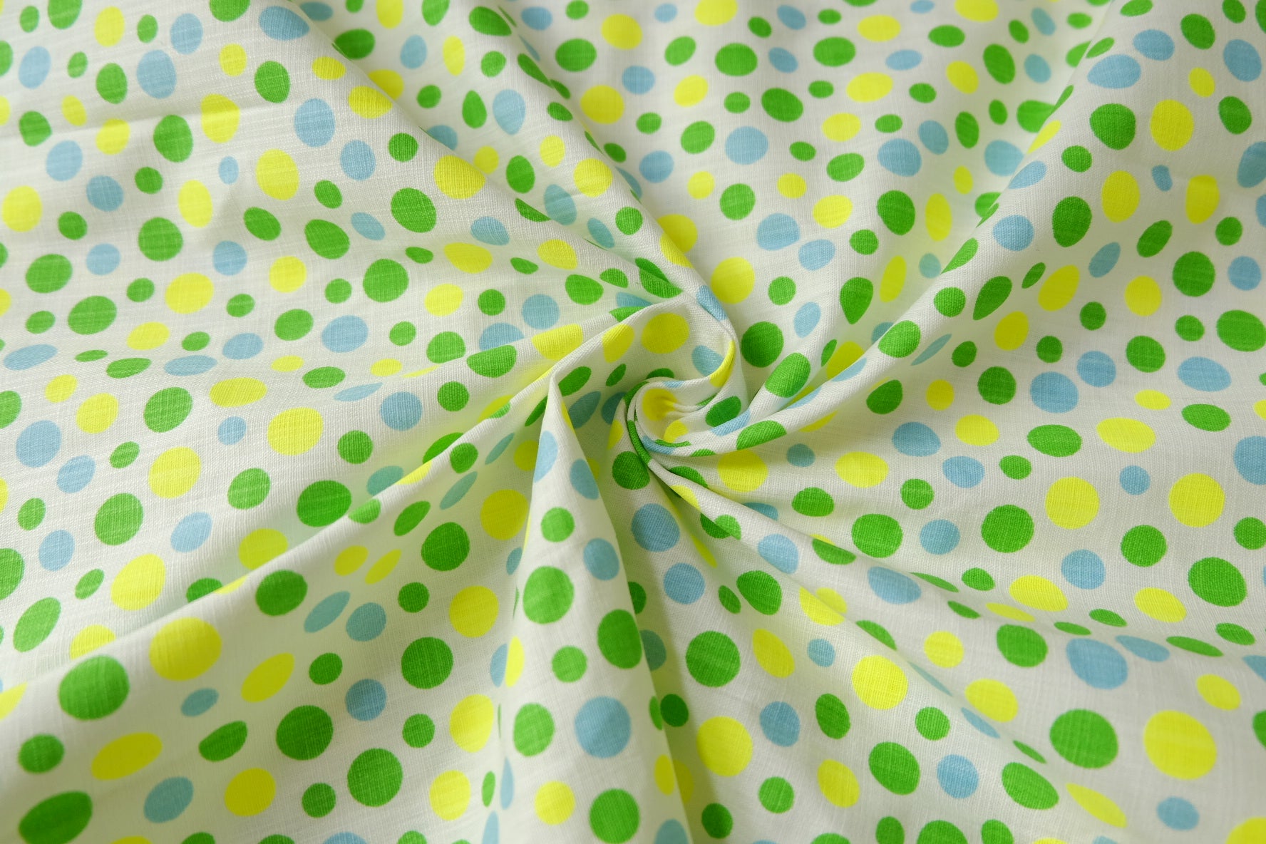 Colorful Polka Dot Cotton Linen Fabric for Shorts 2.2 Yards