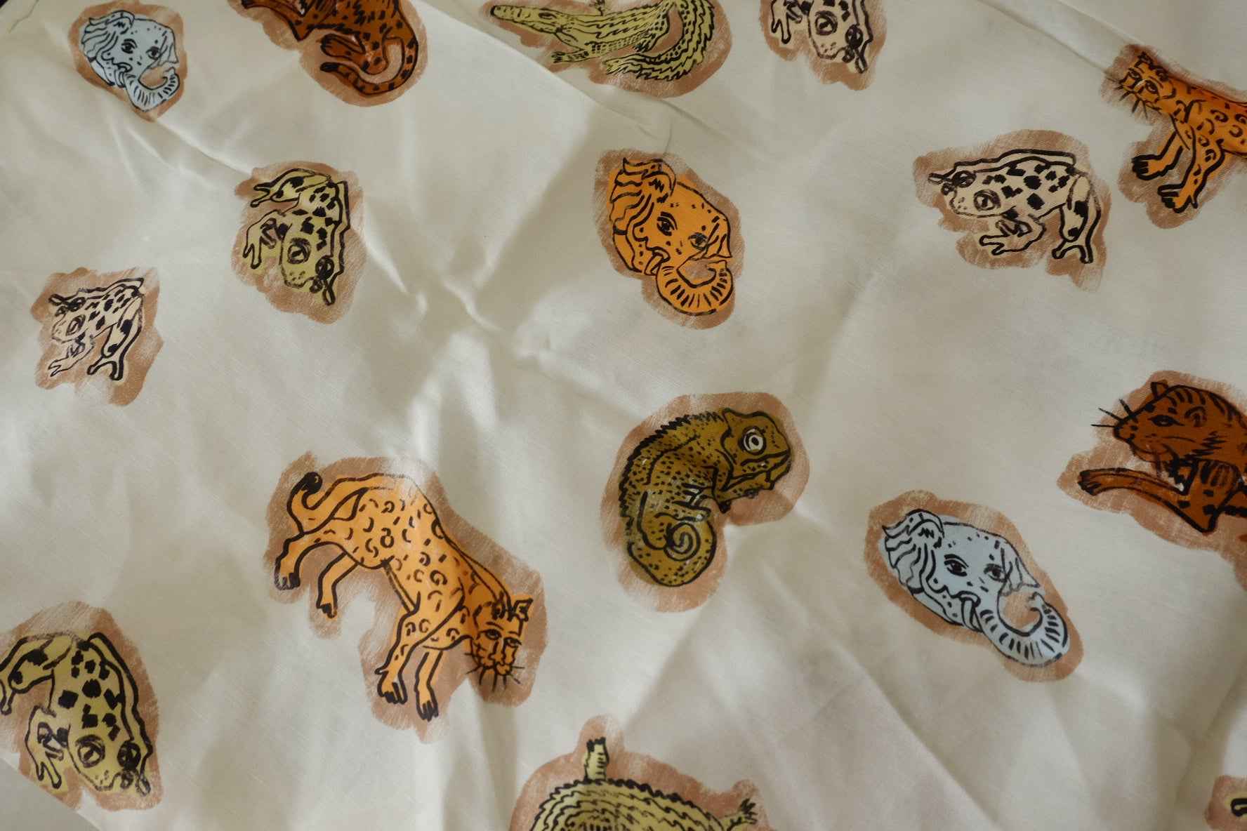 Animal Sketch Linen-Cotton Fabric – 2.2 yd