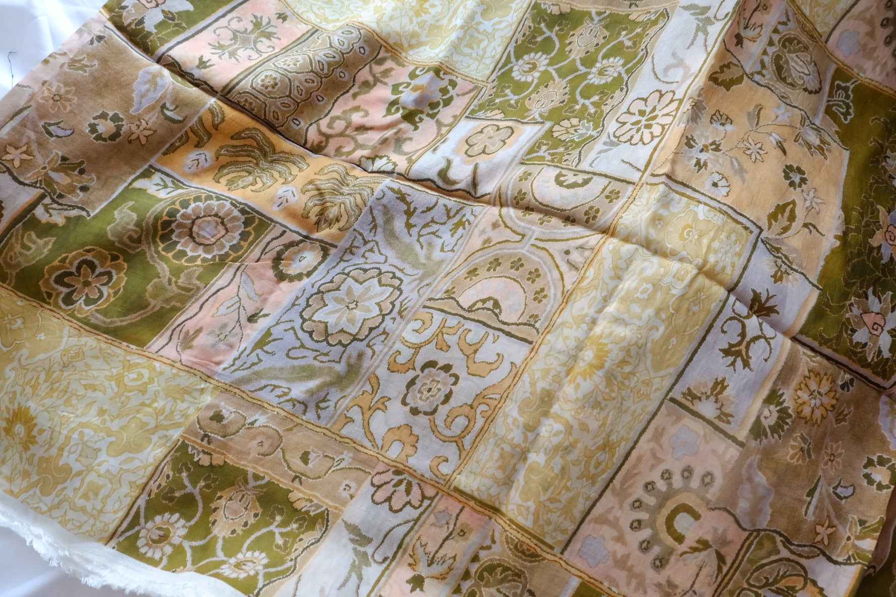 Silk Tencel Linen Patchwork Print Fabric - 3.28 yd