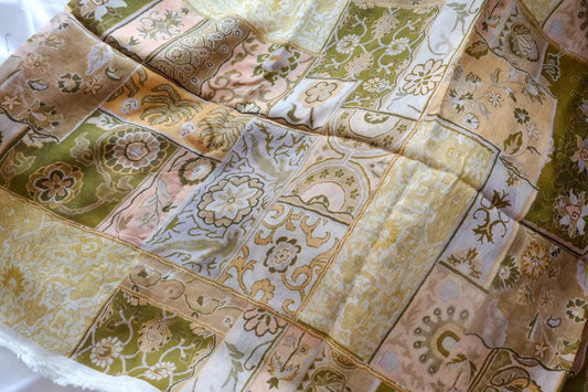 Silk Tencel Linen Patchwork Print Fabric - 3.28 yd