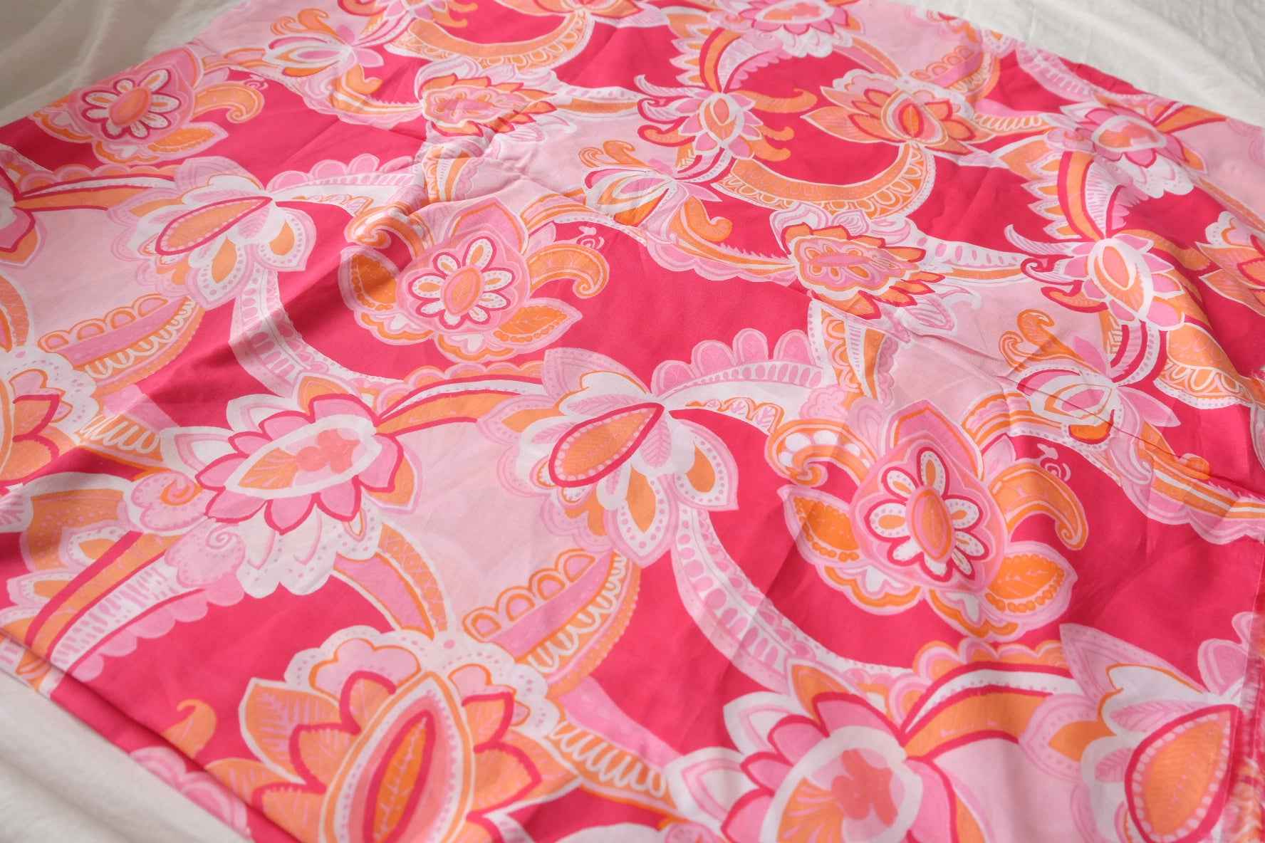 Pink Resort Floral High-Count Cotton Fabric - 2.35 yd