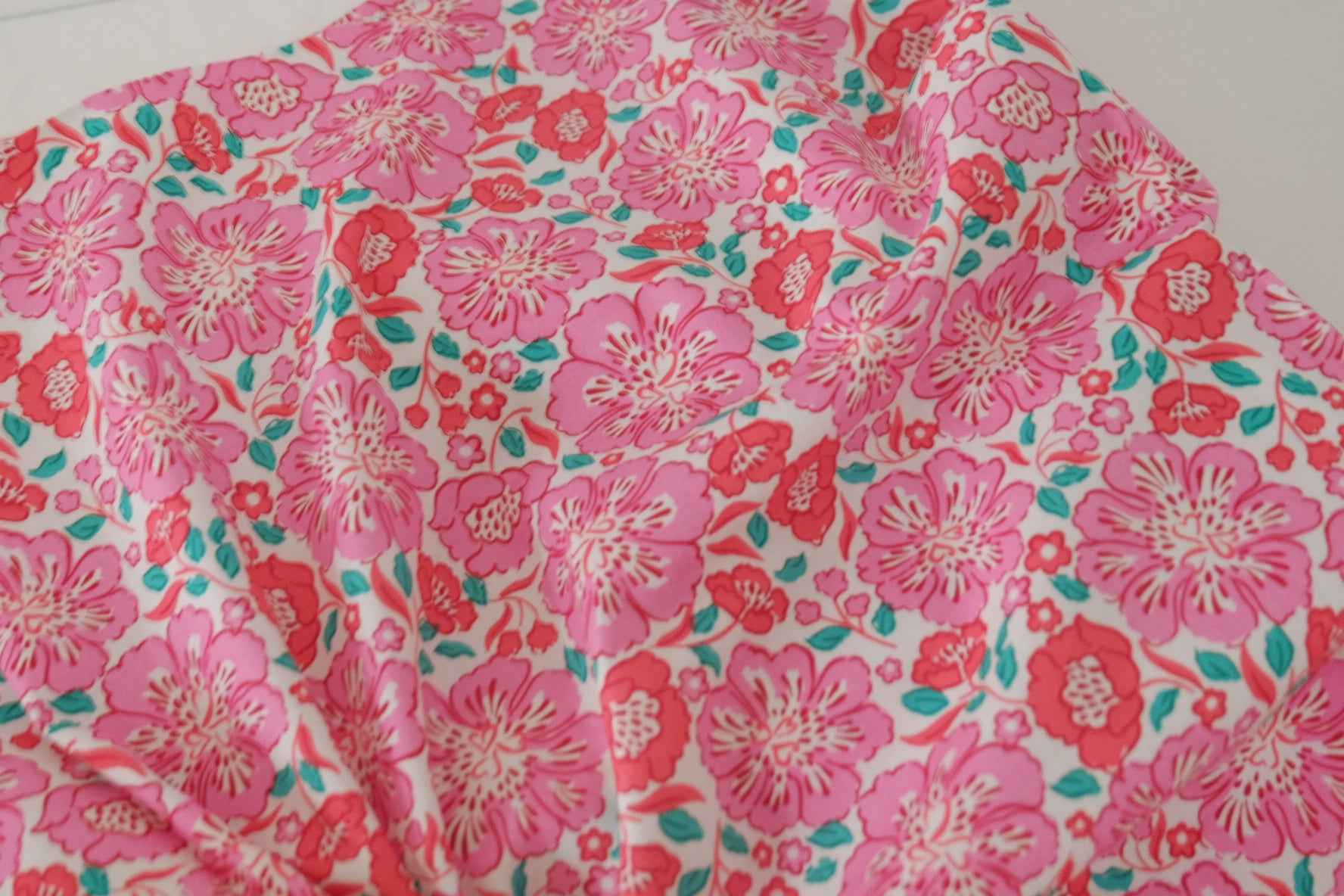 Pink Garden Floral Cotton Lawn – 3.3 yd