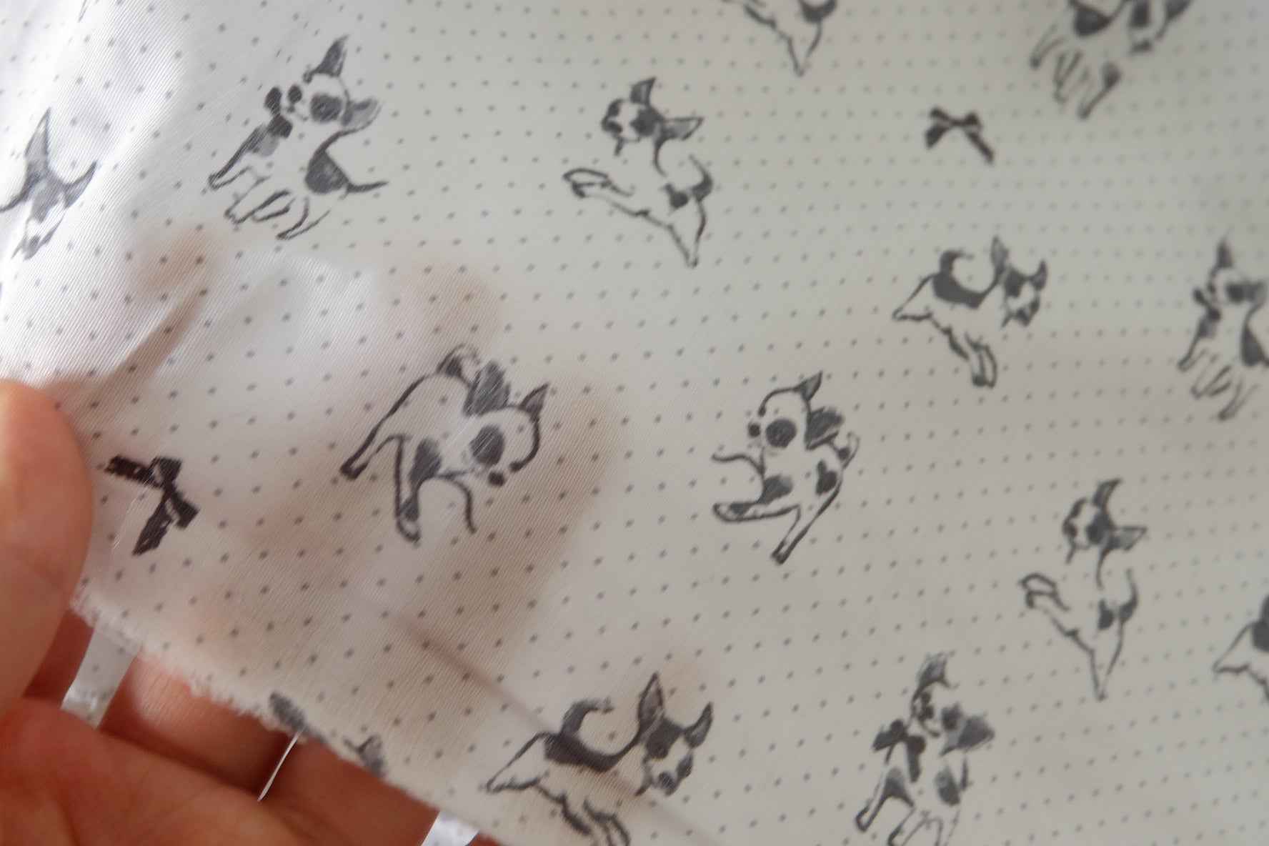 Little Dog Print Cotton Lawn Fabric – 2.2 yd