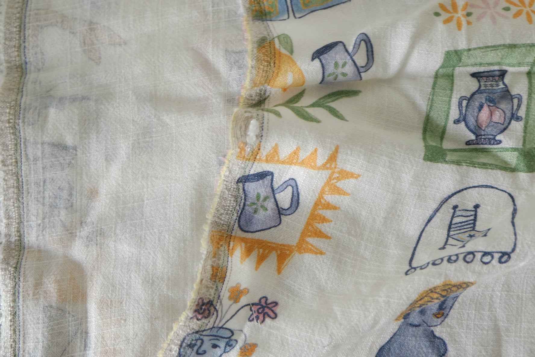 Mediterranean Sandwashed Linen Rayon Fabric – 1.6 yd