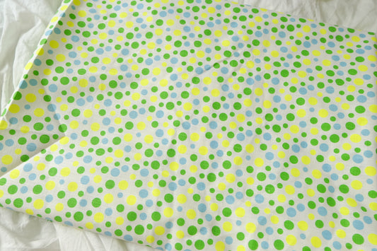 Colorful Polka Dot Cotton Linen Fabric for Shorts 2.2 Yards