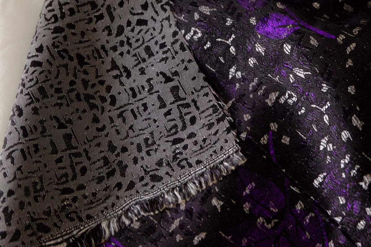 Purple Rose Metallic Jacquard – 2.2 yd