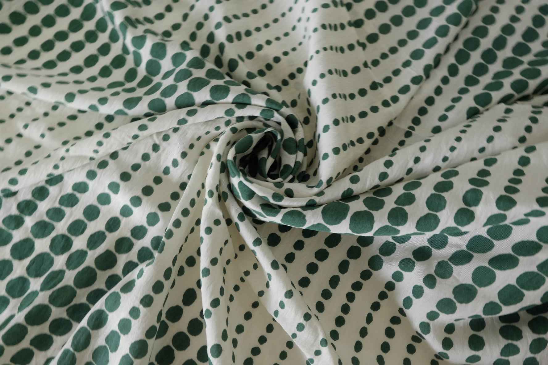 Green Dot Tencel Cotton Fabric – 2.2 yd