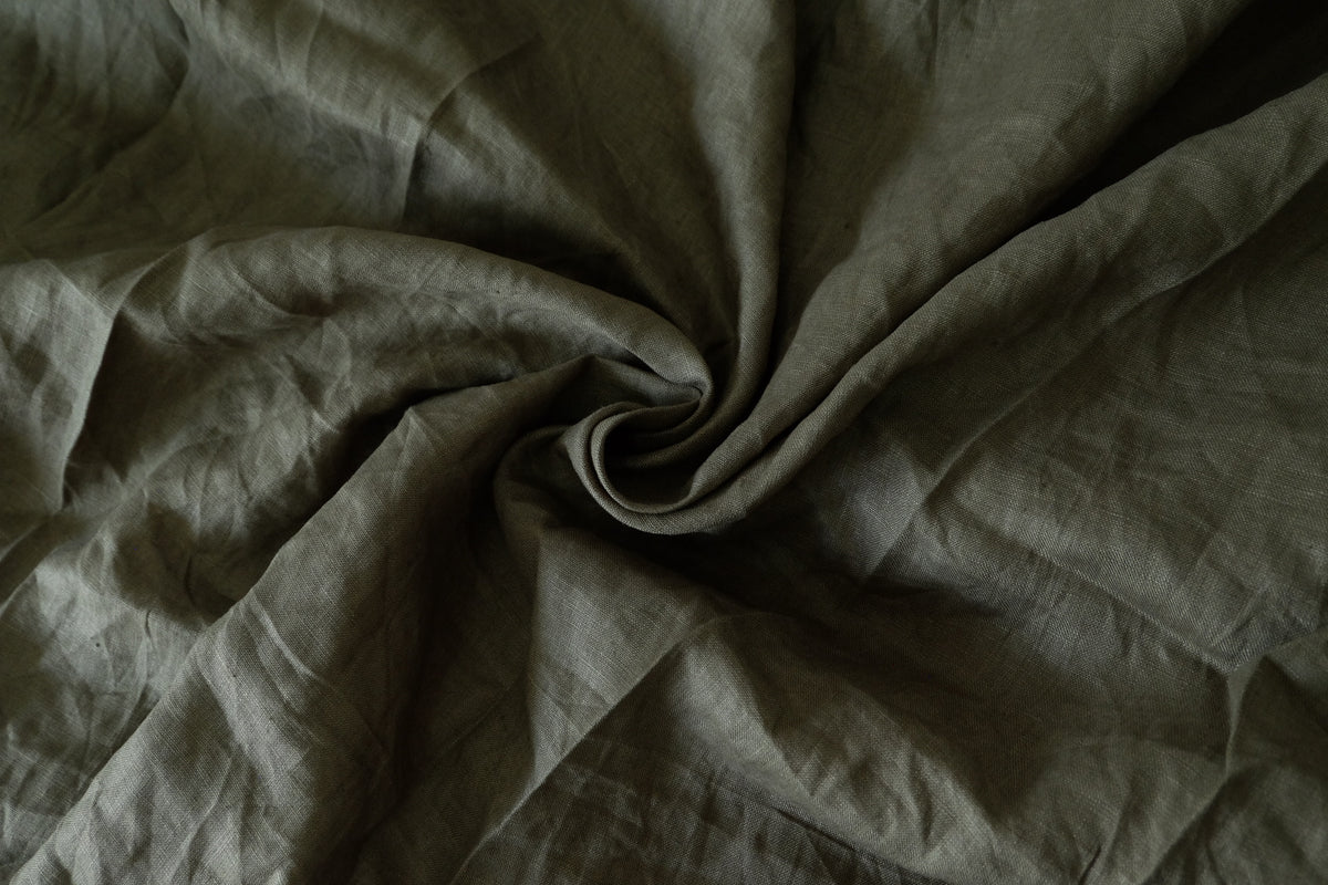 Deep Olive Pure Linen – 2.2 yd