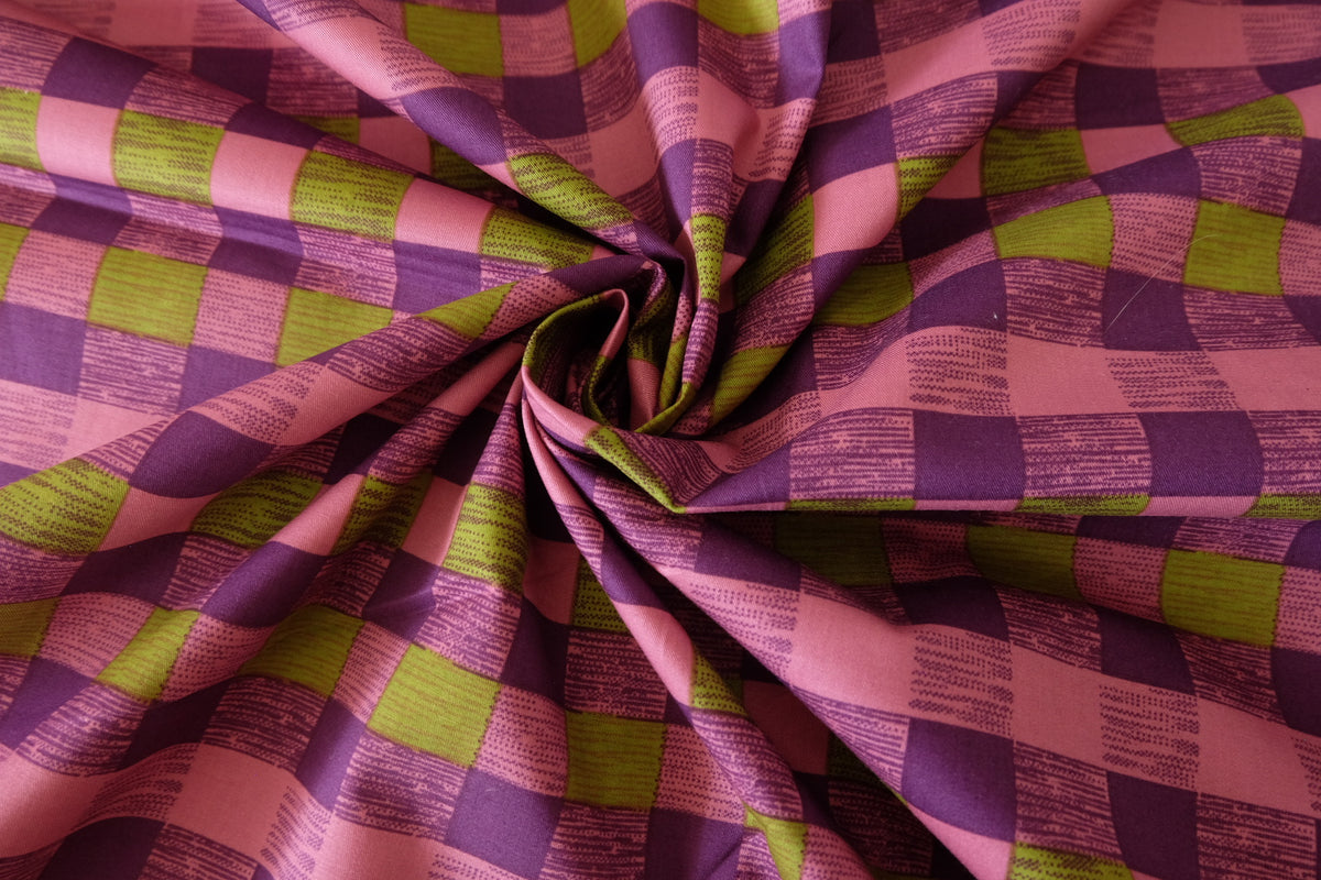 Retro Colorplay Checks – Soft Midweight Cotton – 2.2 yd