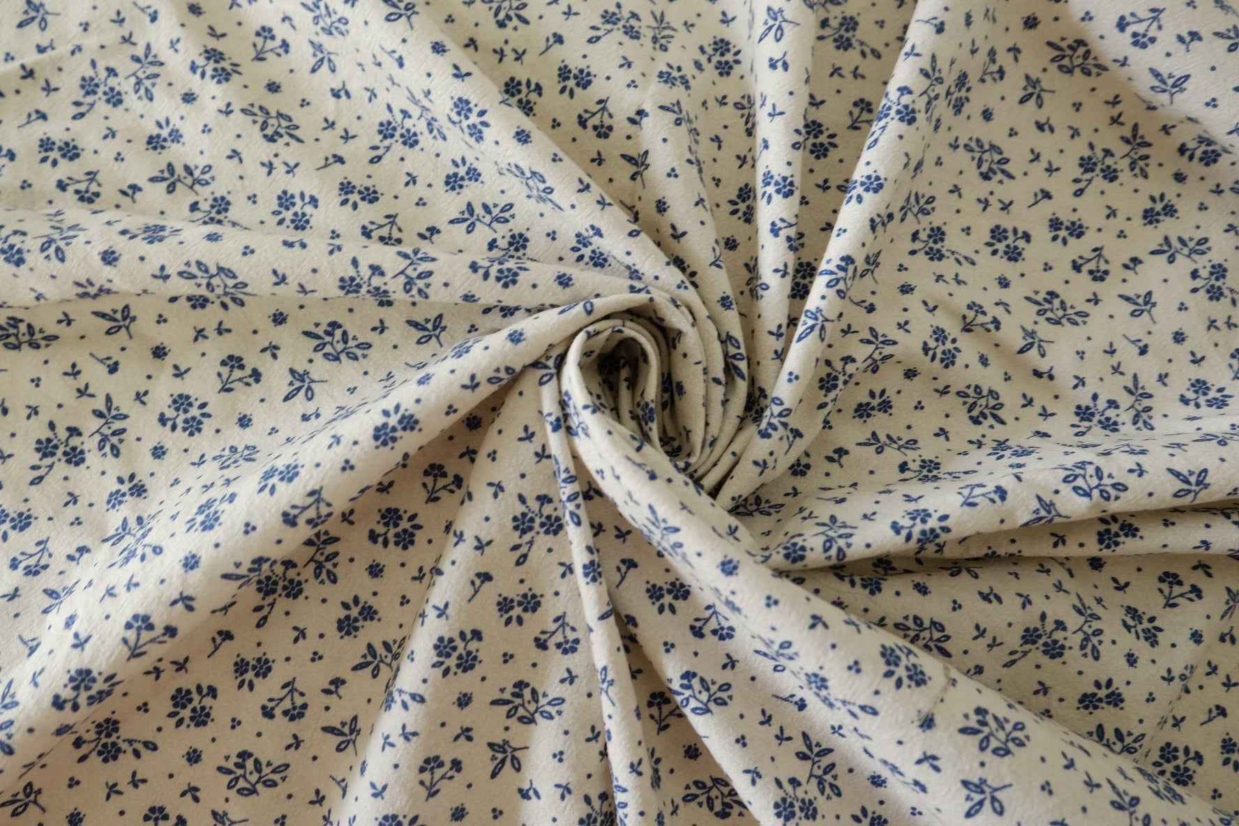 Sandwashed Floral Linen Cotton Fabric – 2.2 yd