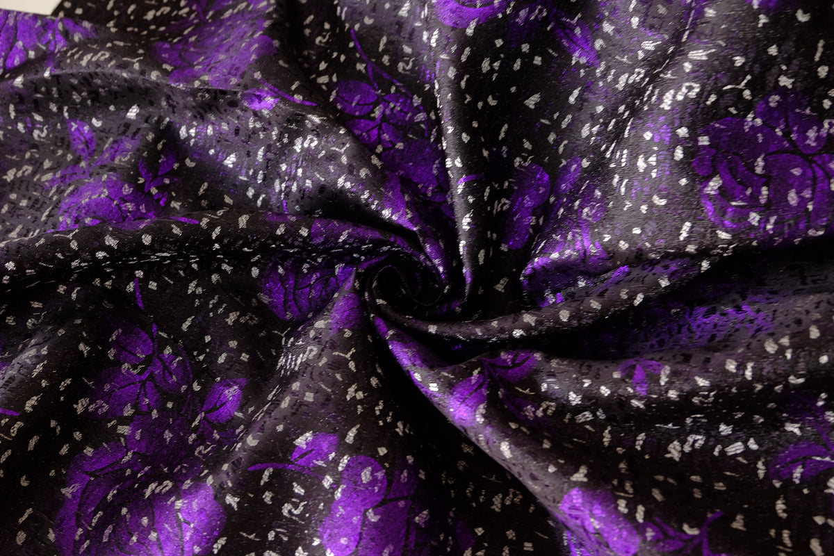 Purple Rose Metallic Jacquard – 2.2 yd