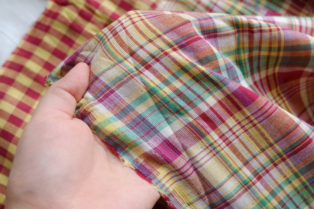 Reversible Double Gauze Cotton Check – 2.2 yd