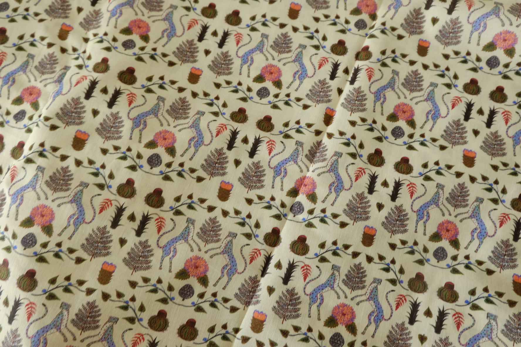 Cheetah Garden Cotton Poplin Fabric – 2.7 yd