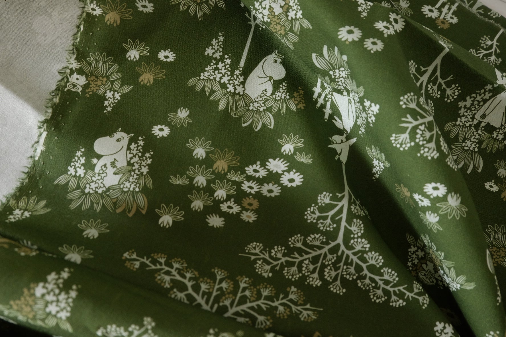 Forest Green Storybook Cotton Poplin – 2.19 yd
