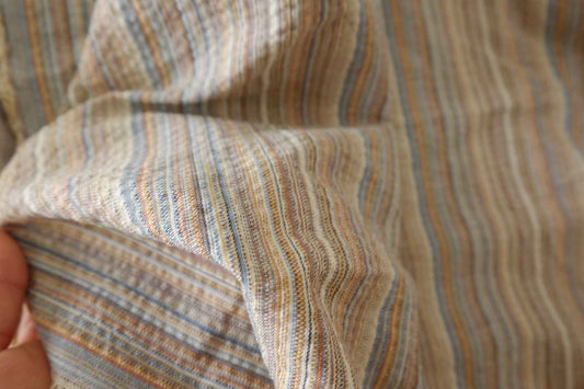 Soft Textured Yarn-Dyed Cotton Blend Fabric – 3.3 yd