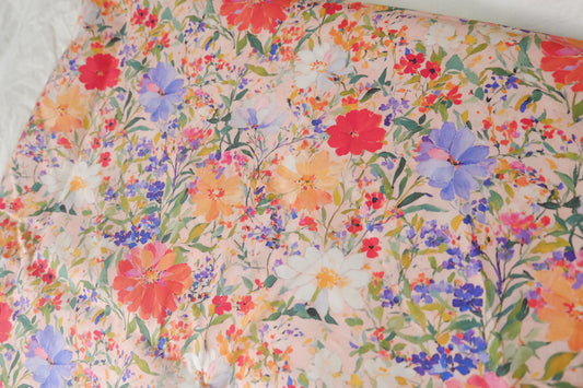 Dense Fine Twill Cotton Floral Fabric 2.2 Yards