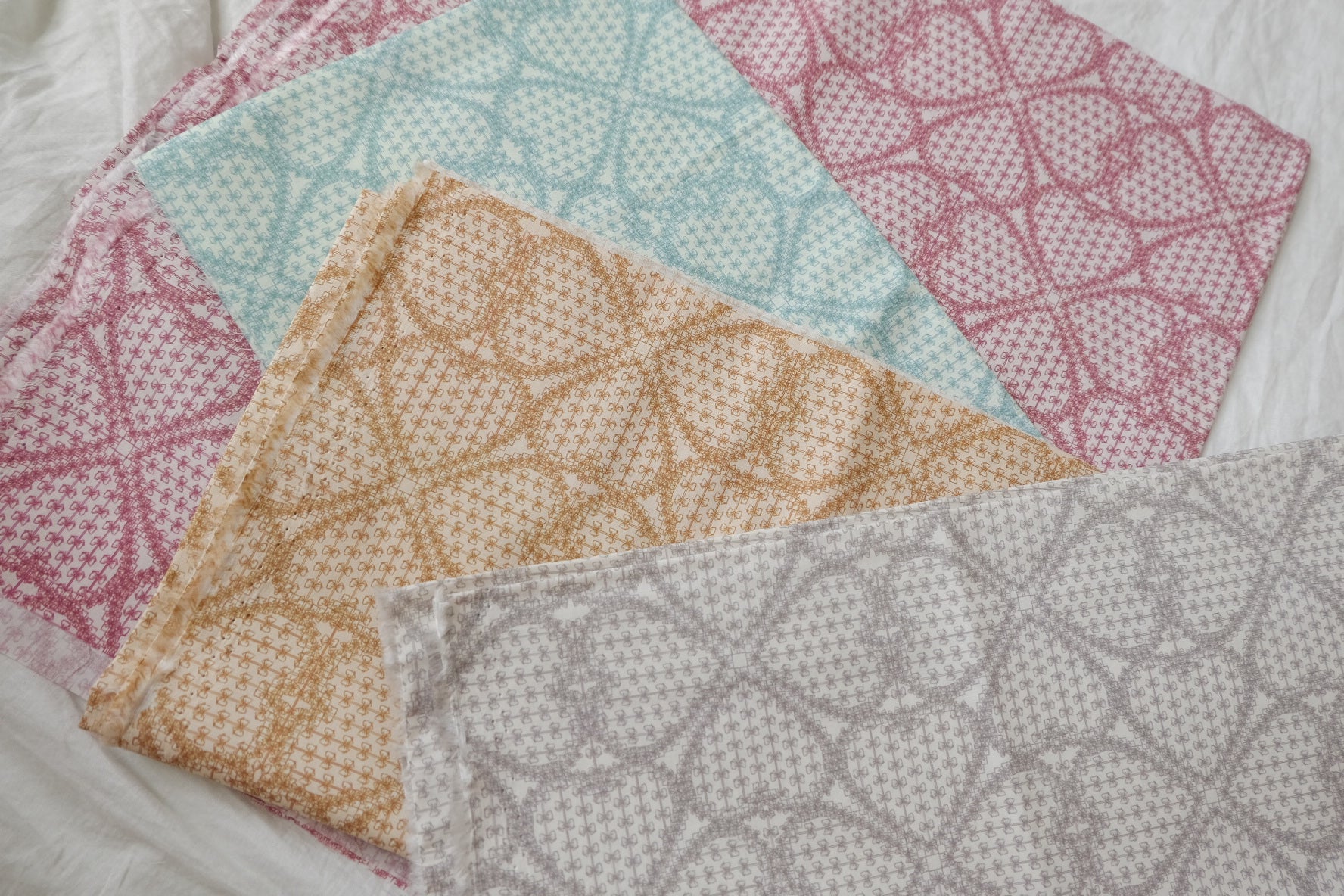 Soft Geometric Cotton Lawn Bundle — 3.5 yd Total
