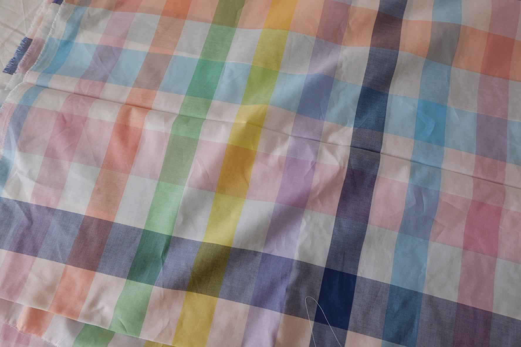 Pastel Yarn-Dyed Cotton Plaid — 2.19 yd