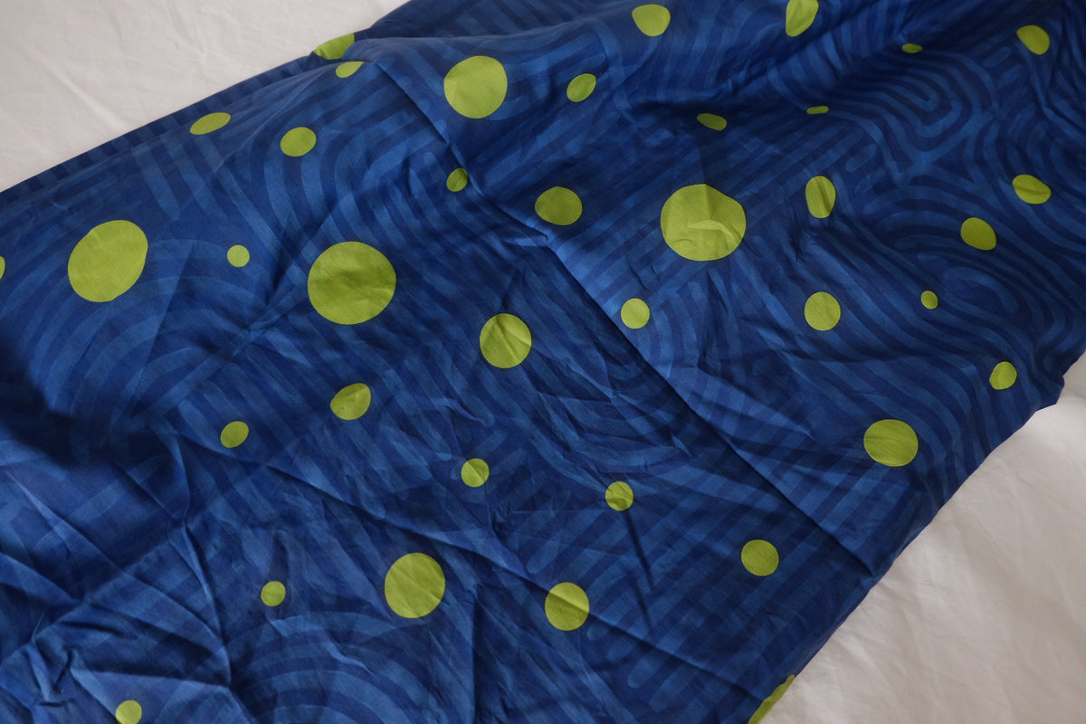Lime Dot Waves Cotton Lawn — 3.28 yd