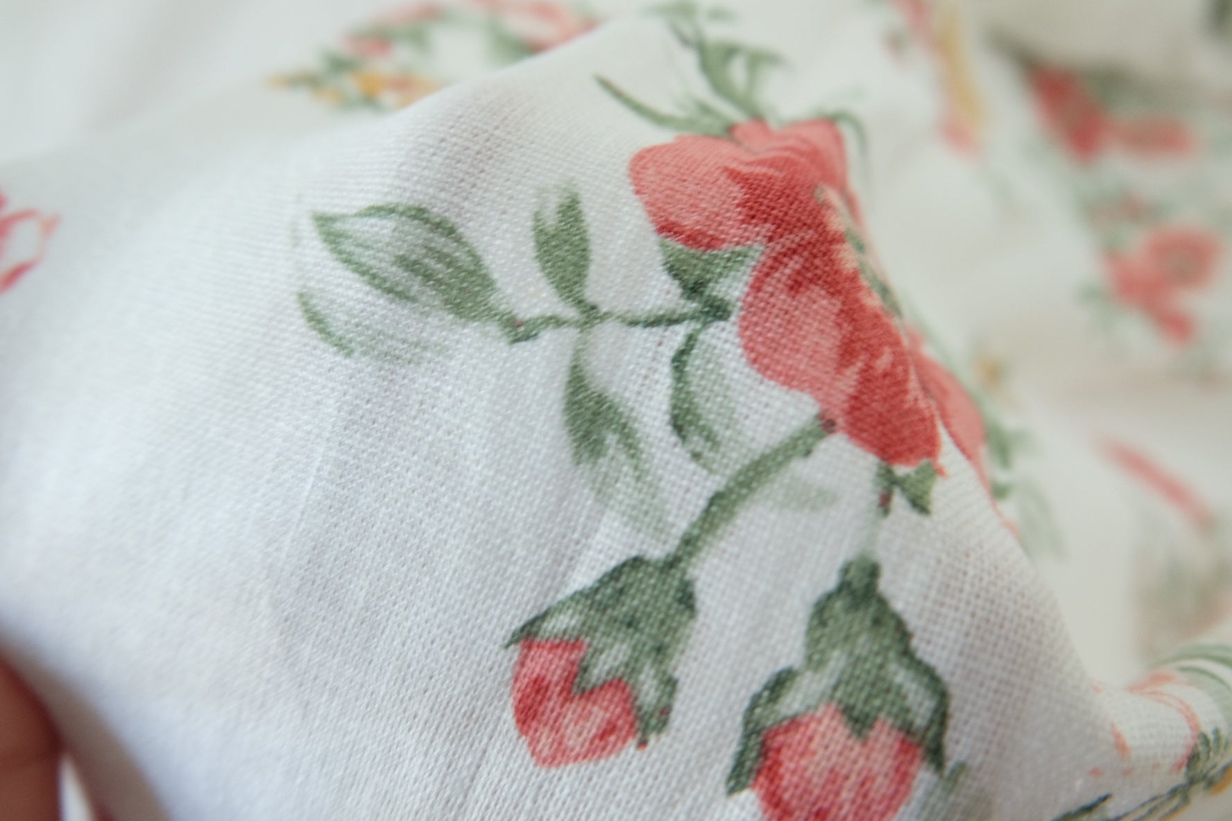 Vintage Rose Linen Blend Fabric – 2.2 yd