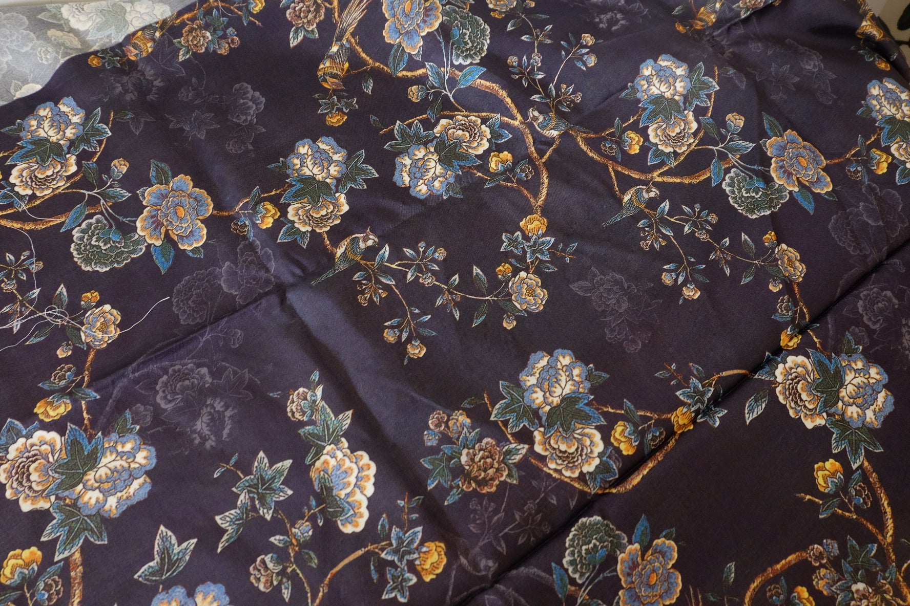 Vintage Floral Rayon Fabric – 2.2 yd