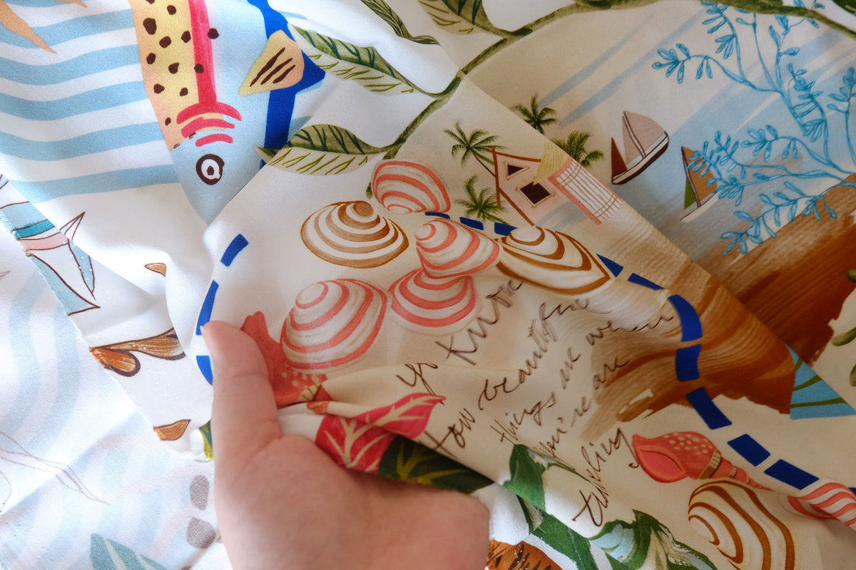 Tropical Travel Print Soft Cotton – 3.3 yd